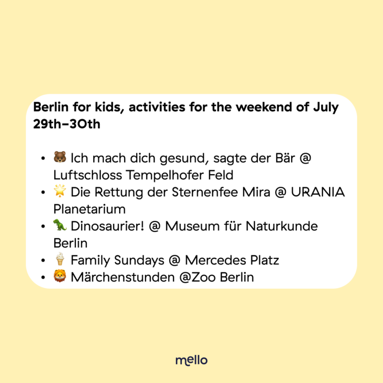 weekend activities 29-30 July