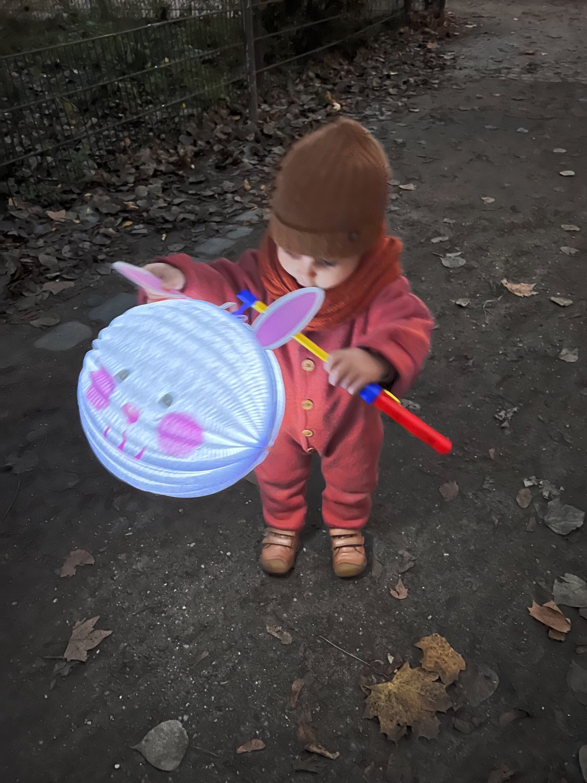 child with a lantern